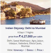 Luxury TrainTour Offers on Mumbai to Mumbai Journeys by Deccan Odyssey